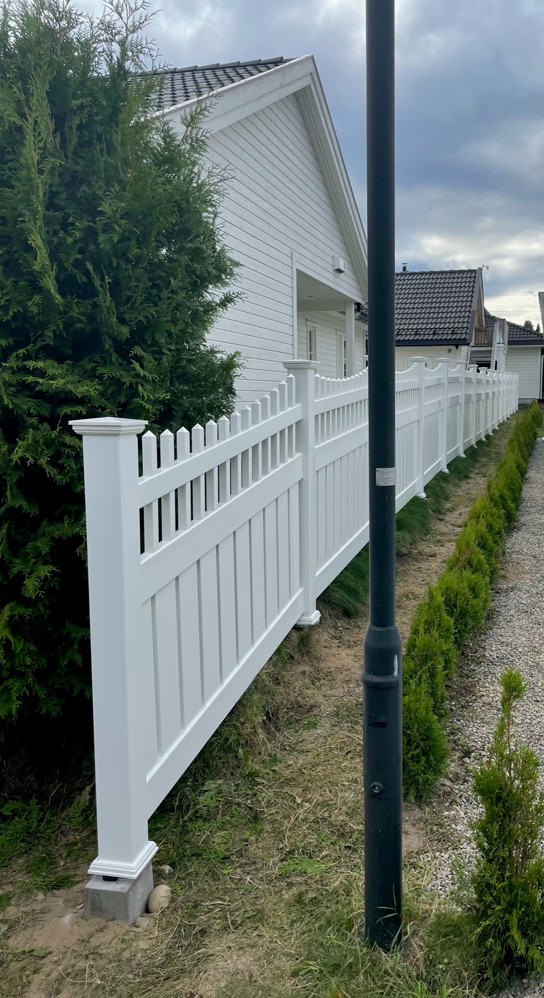 PVC gjerde, rekkverk, levegg